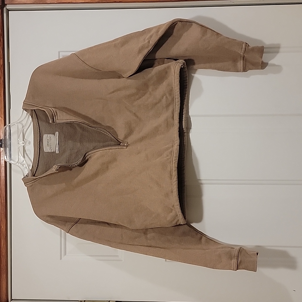 Urban Outfitters Cropped Zipper front Sweatshirt - Medium